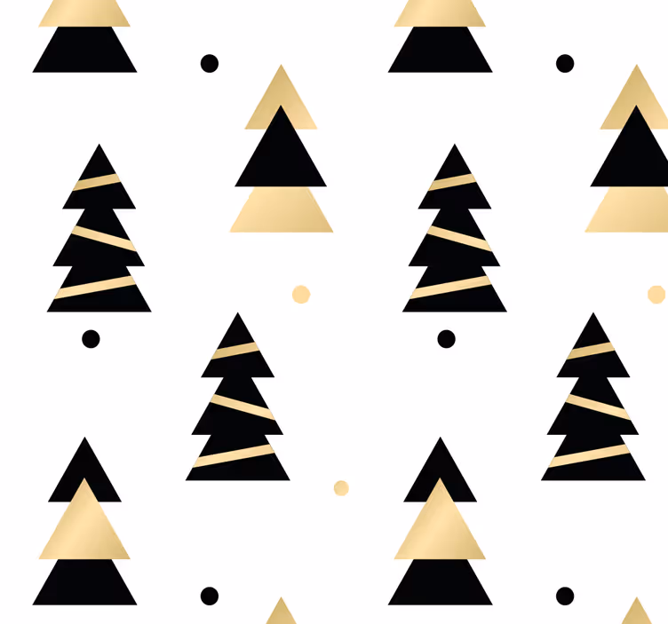 Papel de parede Natal pinheiros estilizados - TenStickers