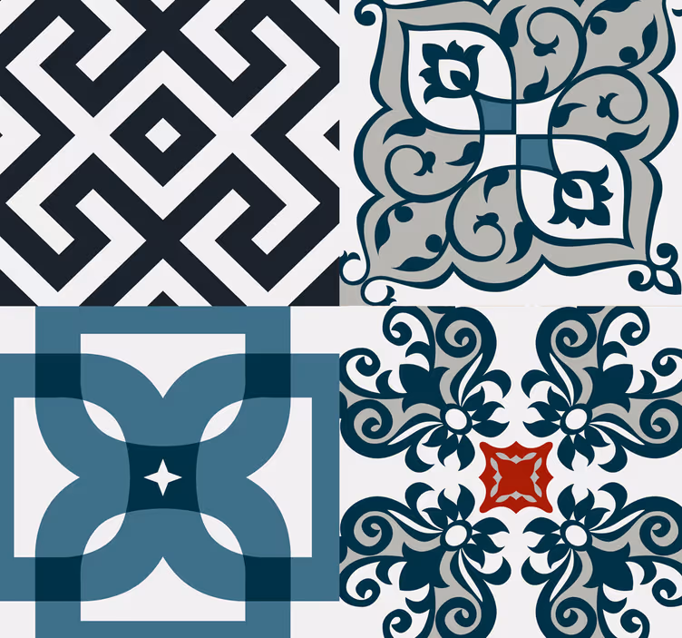 papel de parede azulejos Azulejos portugueses vintage - TenStickers
