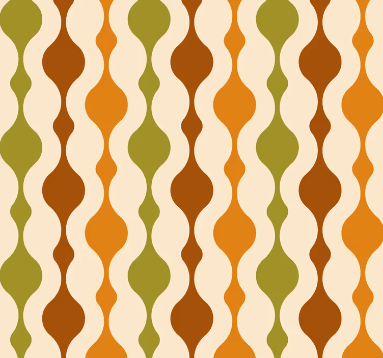 papel de parede outros vintage Bonecos listrados dos anos 70 - TenStickers