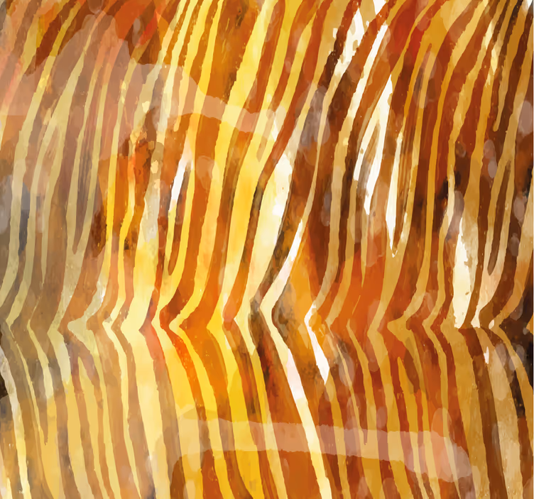 Papel de parede zebra linhas orgânicas abstratas - TenStickers