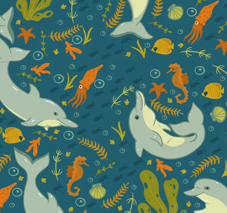 papel de parede animais fauna subaquática - TenStickers