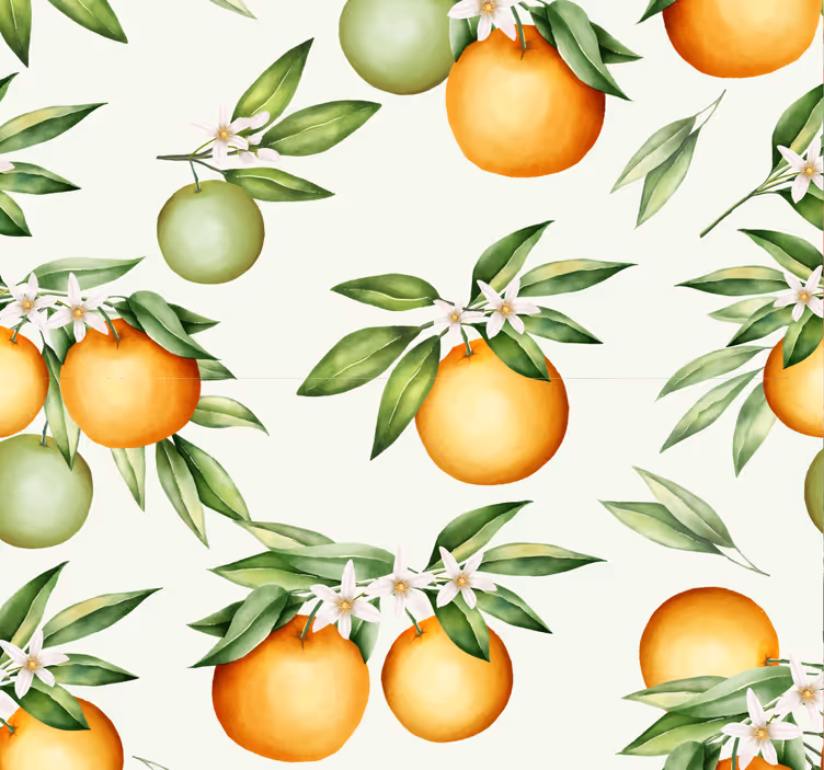 papel de parede natureza Laranjas - TenStickers
