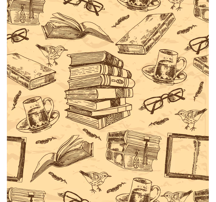 papel de parede para escritorio Velha biblioteca - TenStickers