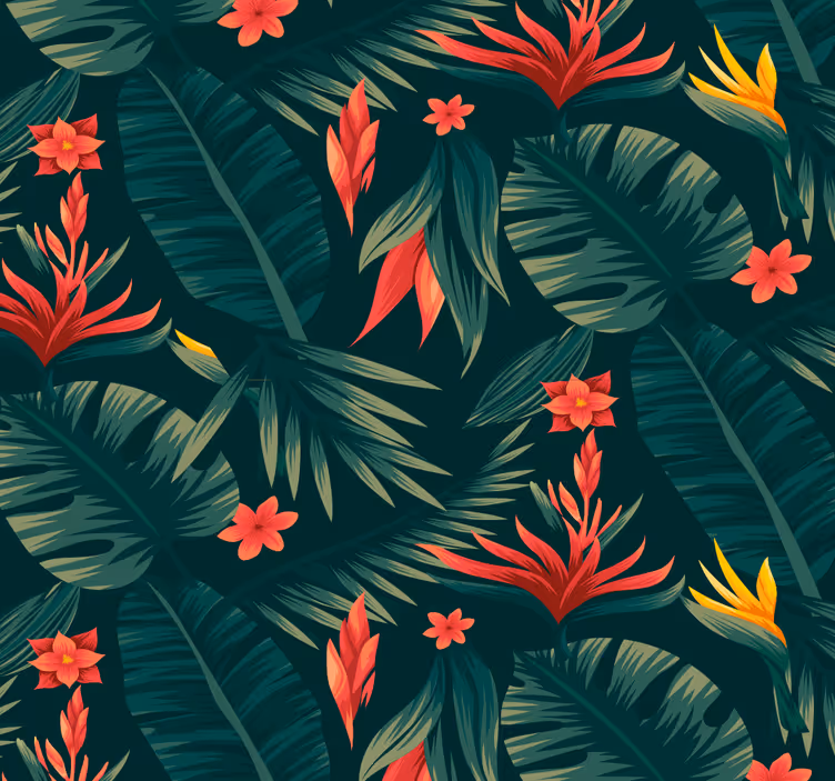 Papel de parede natureza flora tropical - TenStickers