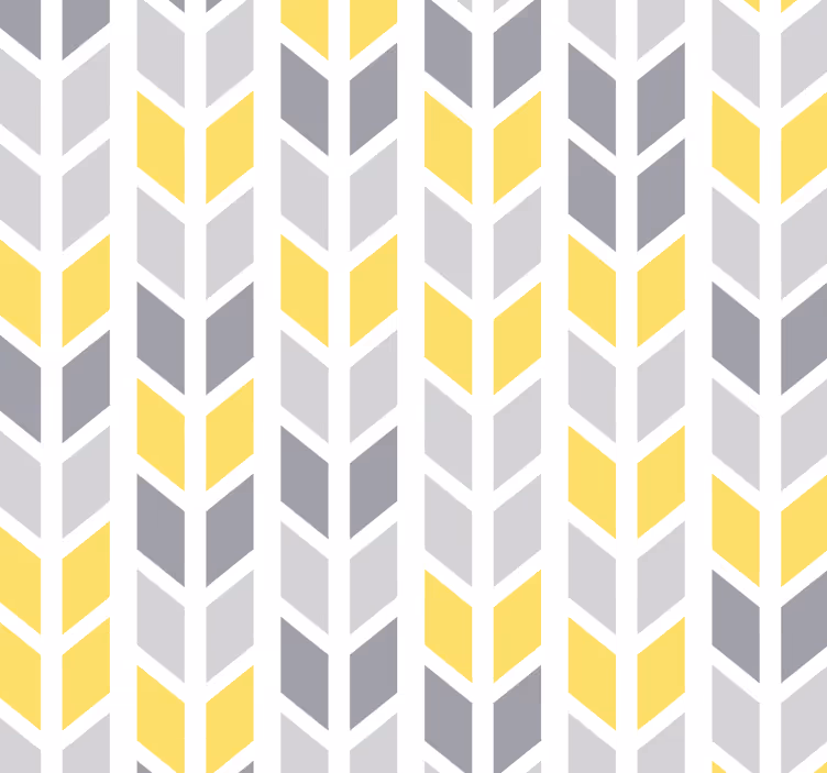 papel de parede triângulos Padrão cinza e amarelo - TenStickers