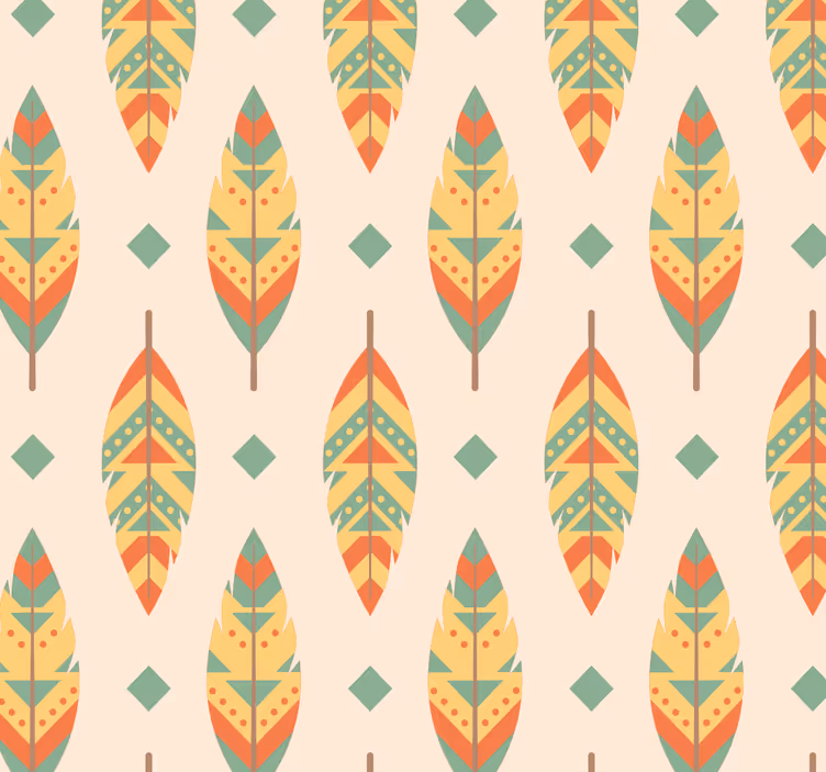 papel de parede para sala padrão de folha moderno - TenStickers