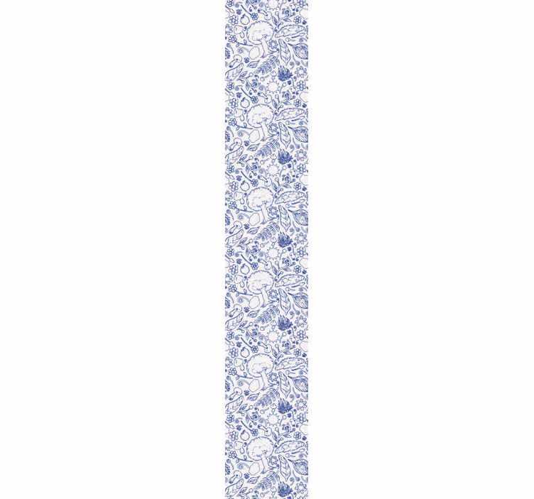 papel de parede para sala padrão de azulejo floral - TenStickers