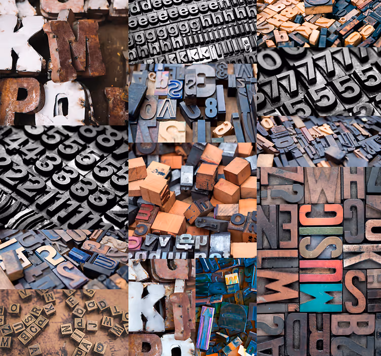Papel de parede letras vintage - TenStickers