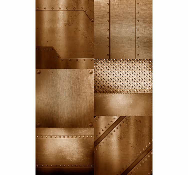 Papel de parede texturizado Mosaico de latão  - TenStickers