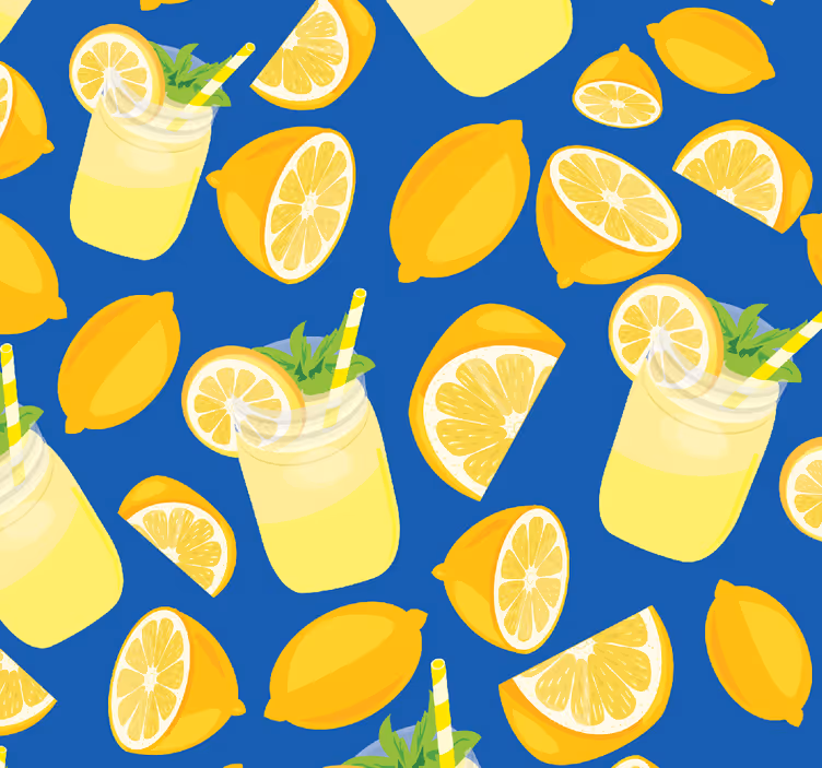 papel de parede ornamental Suco de limão - TenStickers