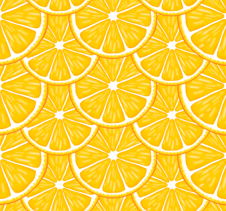 papel de parede para sala de jantar Padrão laranja - TenStickers