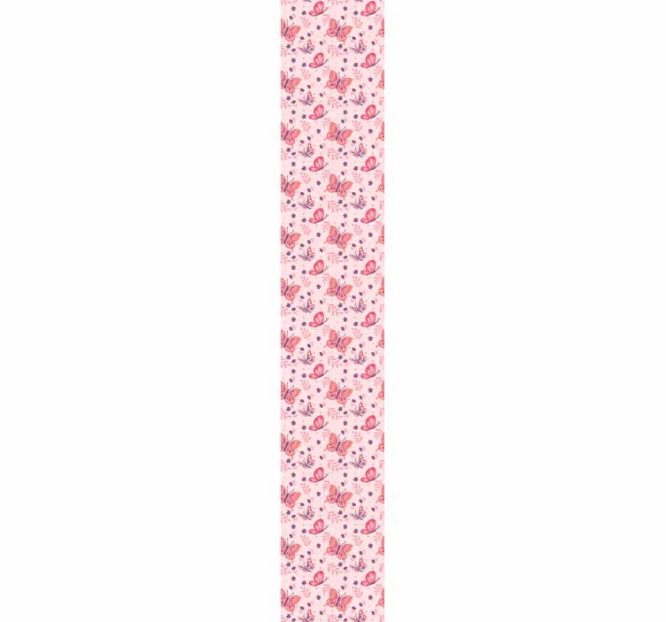 papel de parede borboletas Fundo rosa - TenStickers