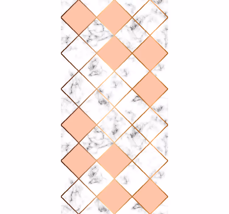 papel de parede ornamental padrão de azulejo geométrico - TenStickers