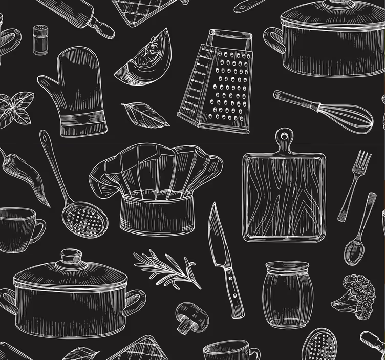 papel de parede moderno Talheres elegantes - TenStickers