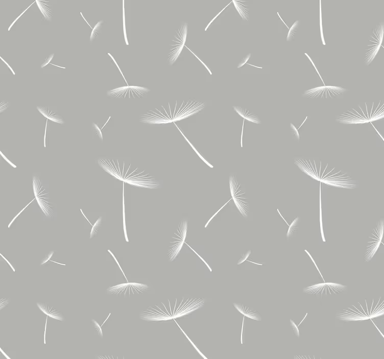 papel de parede floral Isqueiro florido cinza - TenStickers