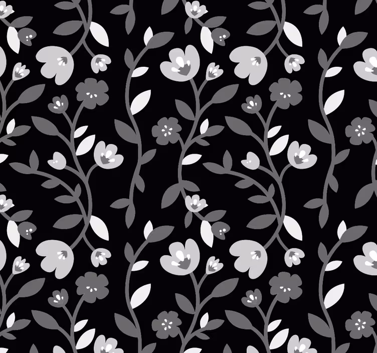 papel de parede flores motivo floral - TenStickers