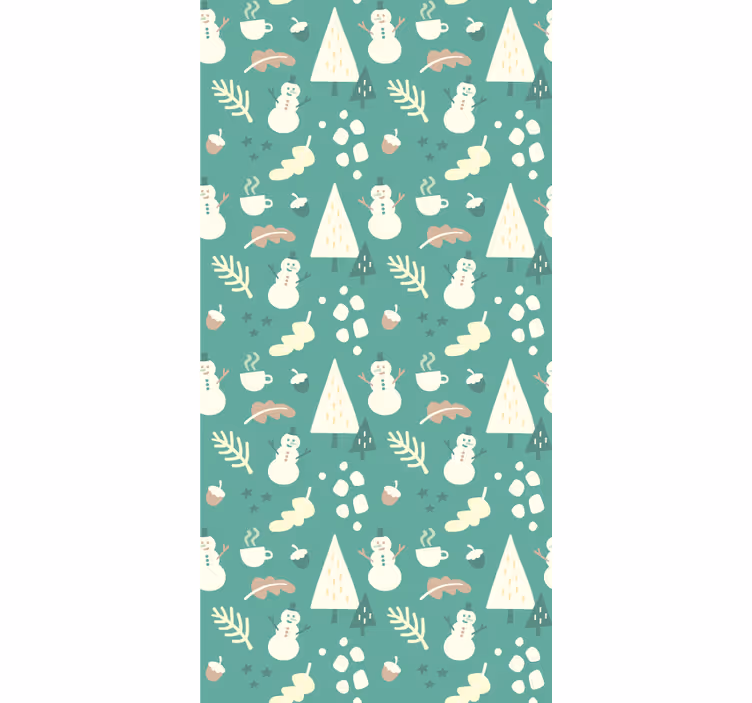 Papel de parede nórdicos padrão de inverno nórdico - TenStickers