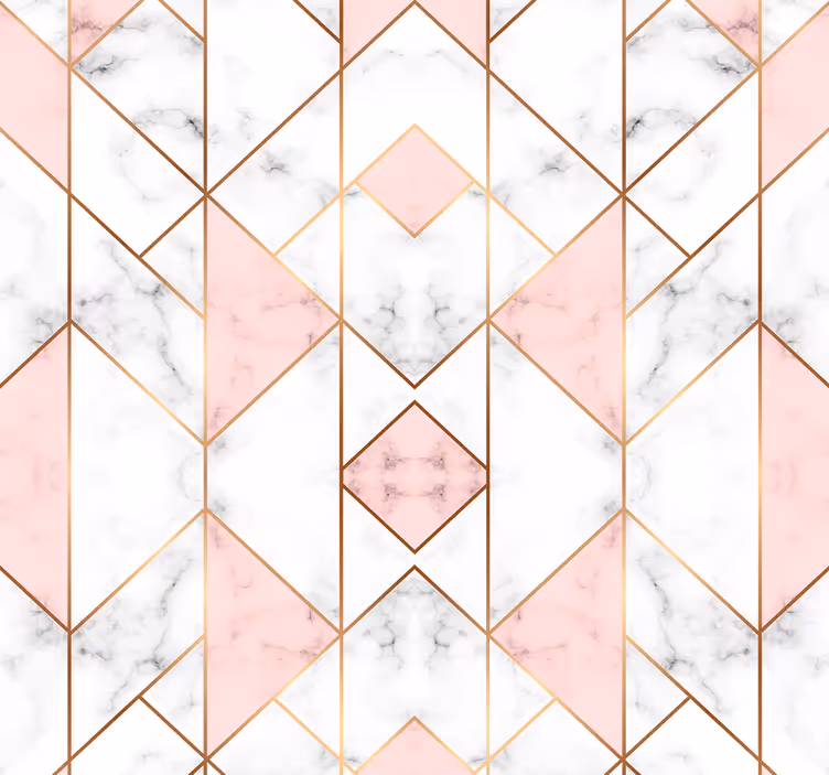 Papel de parede formas geométricas elegância em mármore - TenStickers