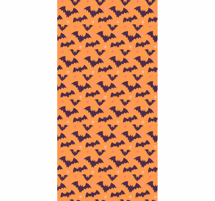 Papel de parede halloween padrão de morcego - TenStickers