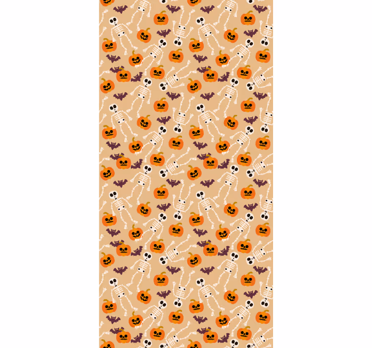 Papel de parede halloween padrão assustador de halloween - TenStickers
