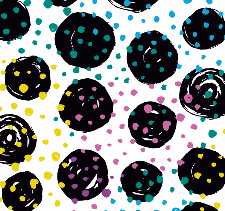papel de parede moderno Pontos estilosos - TenStickers