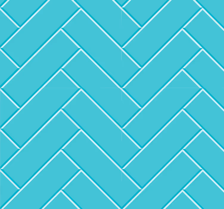 papel de parede azulejos Azul-petróleo diagonal - TenStickers
