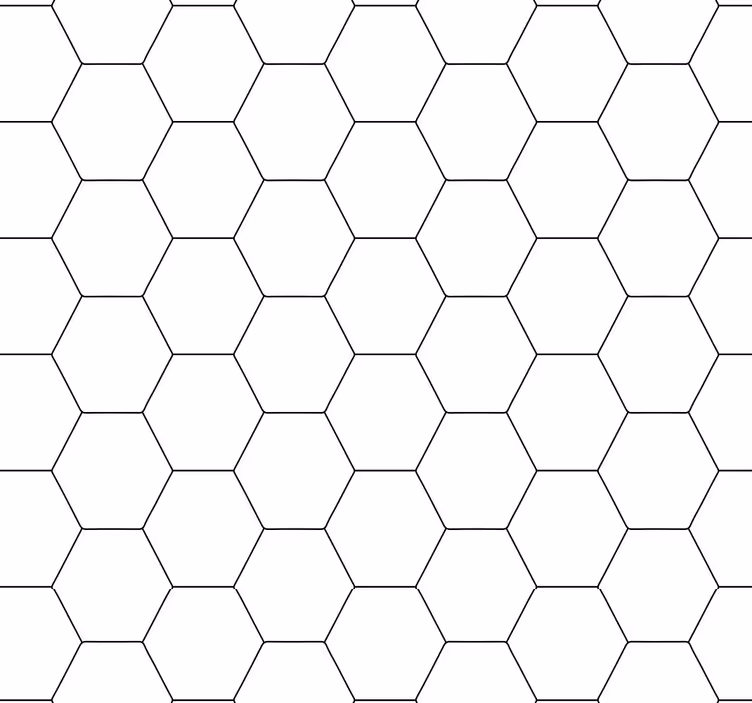 papel de parede moderno Favo de mel preto e branco - TenStickers