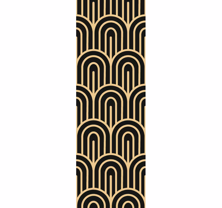 papel de parede azulejos Padrões deco dourado - TenStickers