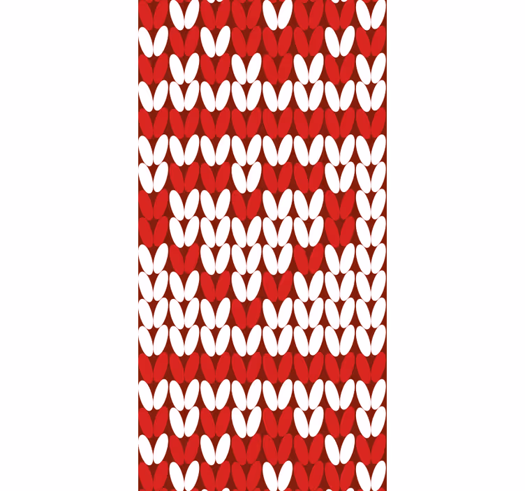 Papel de parede personalizável padrão de pontos de coração - TenStickers