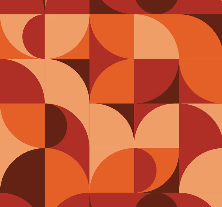 papel de parede formas geométricas padrão geométrico retrô - TenStickers