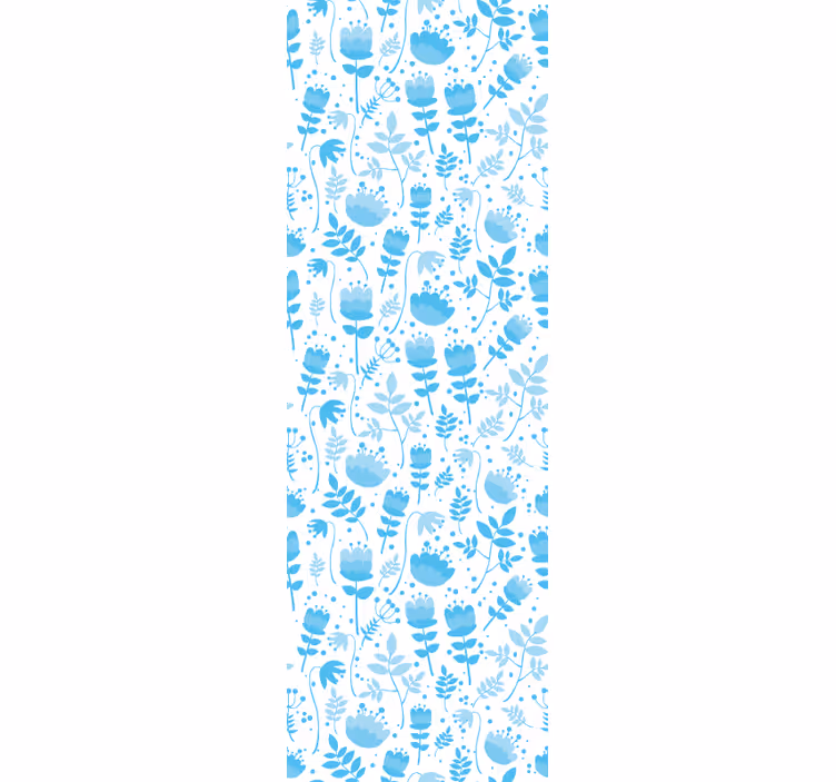 papel de parede flores padrões de silhueta floral - TenStickers