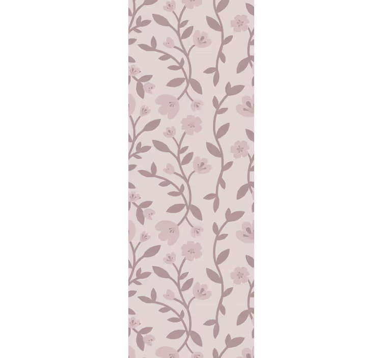 papel de parede flores silhuetas florais elegantes - TenStickers