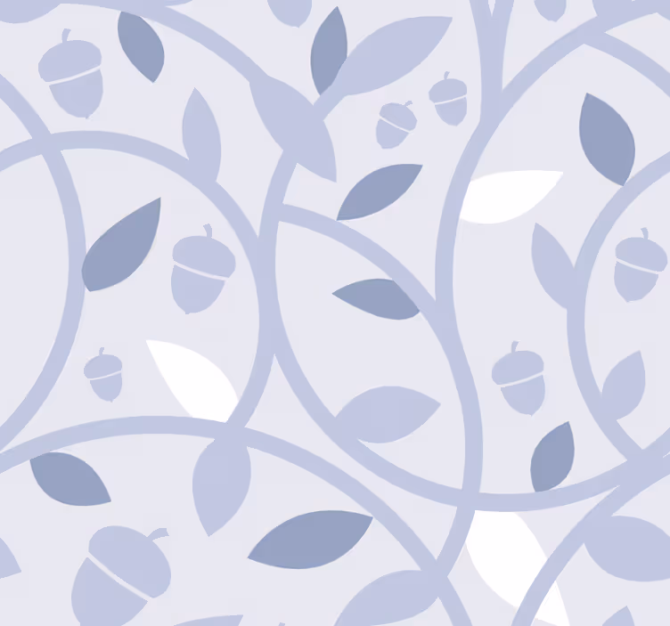 papel de parede azulejo design elegante com folhas - TenStickers