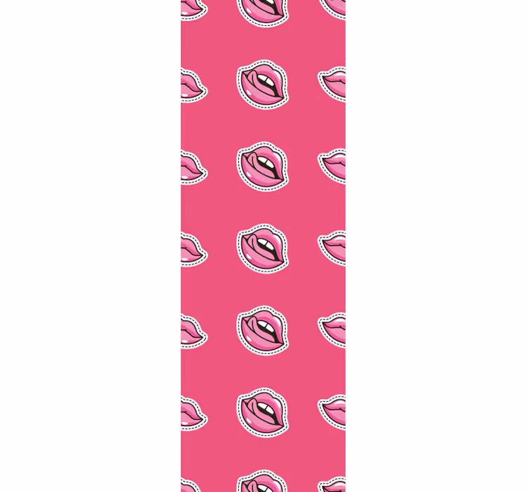papel de parede artístico design de padrão de lábios - TenStickers