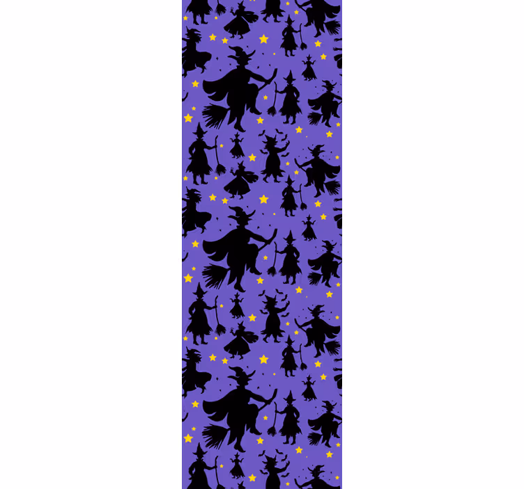 Papel de parede halloween silhuetas de bruxa - TenStickers
