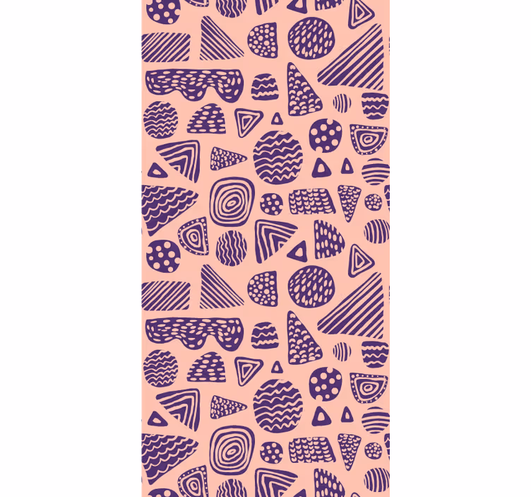 Papel de parede para sala conjunto de formas geométricas - TenStickers