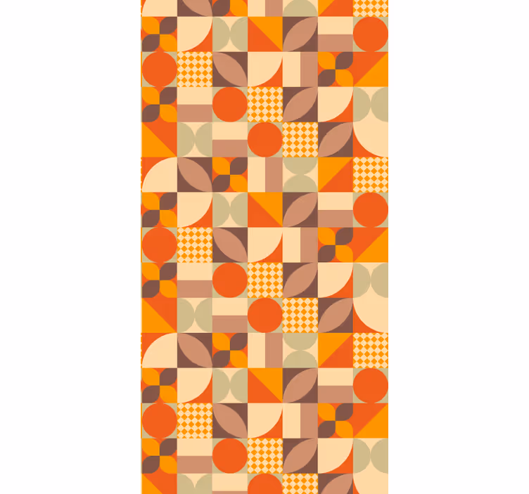 papel de parede formas geométricas figuras geométricas retrô - TenStickers