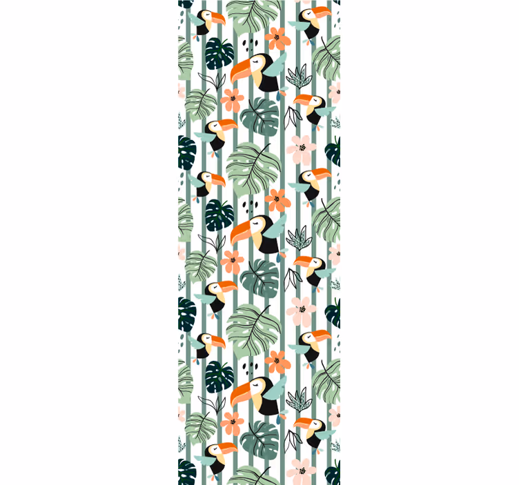 papel de parede moderno Padrão tropical - TenStickers