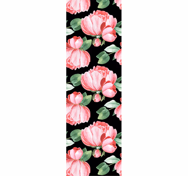 papel de parede flores peônias florescendo - TenStickers