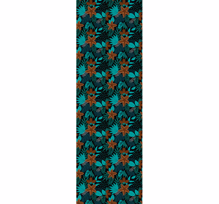 Papel de parede natureza motivo de folha tropical - TenStickers