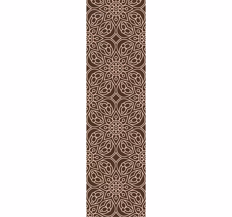 papel de parede floral padrão de simetria floral - TenStickers