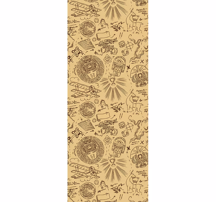 papel de parede outros vintage esboços de expedições vintage - TenStickers