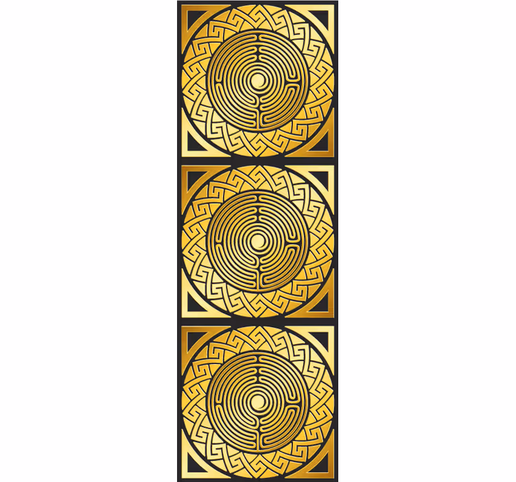 papel de parede 3d Meandro circular - TenStickers