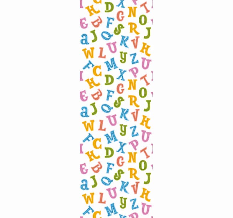 papel de parede com escritas Alfabeto para crianças - TenStickers