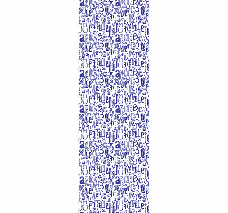 papel de parede com escritas Palavras e números - TenStickers