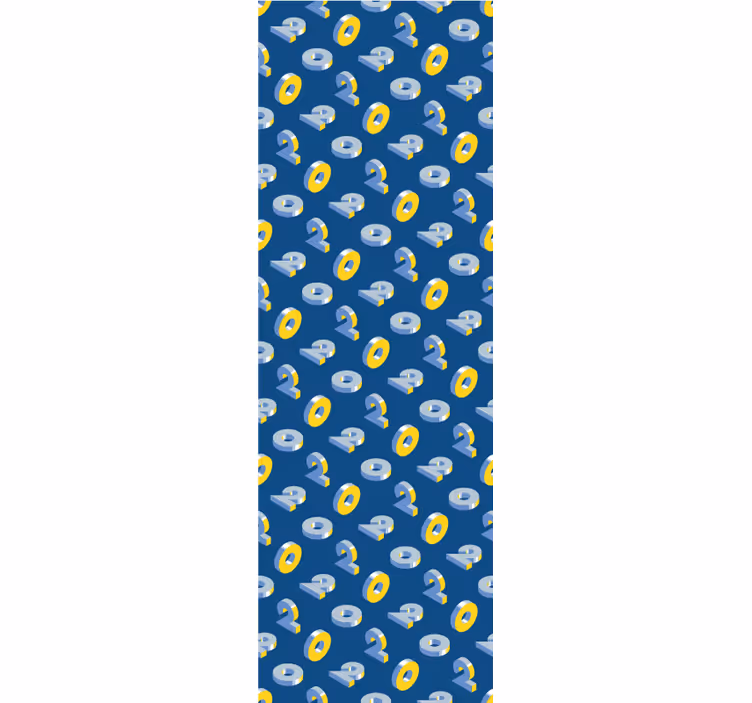 papel de parede infantil padrão de olho geométrico - TenStickers