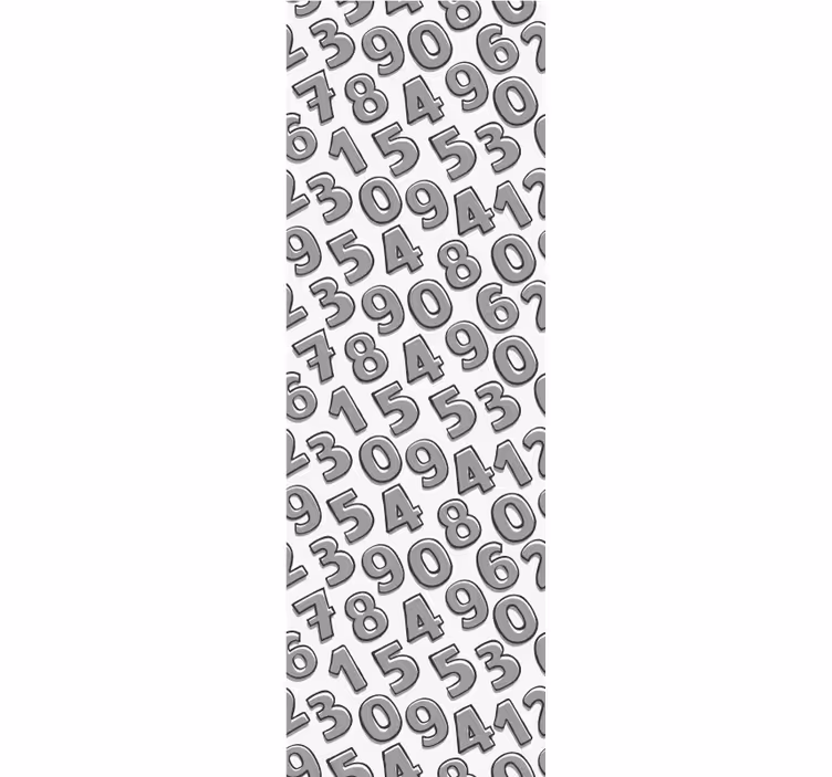 papel de parede letras arranjo numérico - TenStickers