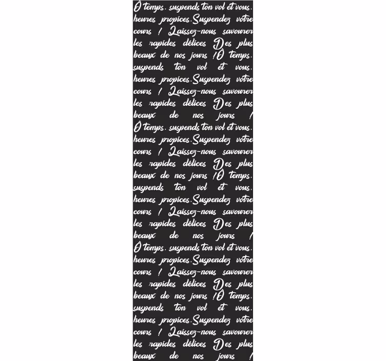 papel de parede para quarto Padrão de poema francês - TenStickers