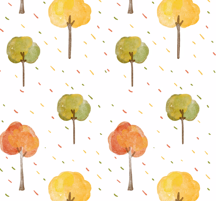 papel de parede natureza árvores de outono - TenStickers