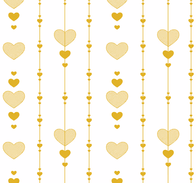 papel de parede abstracto coração de ouro - TenStickers